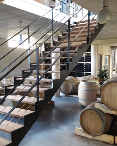 Fabrication d'escalier par Arnal et él, rampe et garde-coprs en Aveyron